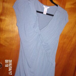 CANDIE'S BLUE SLEEVES BLOUSE